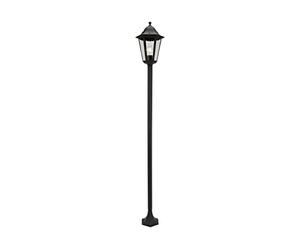 Smartwares 1000914 Farol clásico con conector E27, adecuado para bombillas de hasta 60 W, aluminio/cristal, Negro, 1.70 m Visita la tienda