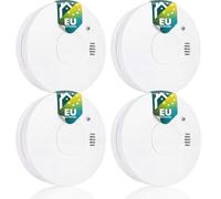 Smartwares 4 Detectores de Humo - Pila Reemplazable - Sensor de 10 años