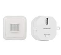 Smartwares Control de luz automático, Detector de Movimiento, 1000 W | Interruptor empotrable, Alcance radio 30 m, Temporizador regulable, Pilas AAA incluidas, Plug & Connect, SH4-99569