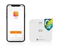 Smartwares Detector de CO Conectado, 85 dB, Sensor de 10 años, Notificaciones a Través de la Aplicación, Botón de Prueba y Silencio