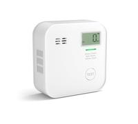 Smartwares Detector de CO, Sensor de 10 Años, Batería de 10 Años, Pantalla | Alarma 85 dB, Indicador LED, Tornillos incluidos, Carcasa ABS, FGA-13091