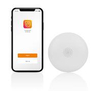 Smartwares Detector de Fugas de Agua, WiFi, Pila Reemplazable, IP67 | Sirena 75 dB, Avisos con Connected at Home, Para lavadora o lavavajillas, Carcasa ABS blanca, FWA-18400