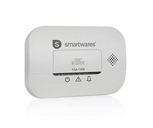 Smartwares Detector de monóxido de carbono - Certificado NF - Sensor de 10 años - Pilas de 3 años - con luces indicadoras y botón de prueba - FGA-13081FR