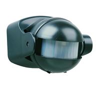 Smartwares ES34Z - Detector de movimiento 180°, uso interior y exterior | Temporizador regulable, Sensibilidad lux ajustable, Uso interior y exterior, Plástico negro, Kit montaje, 10.017.11