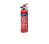 Smartwares Extintor de Polvo- 1 kg - para Incendios ABC de combustibles comunes, líquidos y Gases - para el hogar, talleres y vehículos - con Base de suspensión - FEX-18117