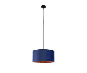 Smartwares IDE-60058 Lámpara colgante, 40 cm de diámetro, un aplique con casquillo E27 para bombilla de hasta 60 W, Iluminación de Interior, IP20, Terciopelo azul