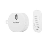 Smartwares Interruptor para Garaje, 300 W, Mando a Distancia, Temporizador | Apto persianas y toldos, Montaje en cajetín, Radiofrecuencia 433 MHz, Alcance 30 m, Pila CR2032 incluida, SH4-99558