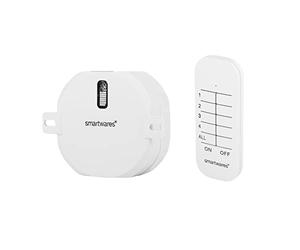 Smartwares Interruptor para Garaje, 300 W, Mando a Distancia, Temporizador | Apto persianas y toldos, Montaje en cajetín, Radiofrecuencia 433 MHz, Alcance 30 m, Pila CR2032 incluida, SH4-99558