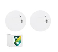 Smartwares Juego de 2 detectores de Humo - Pilas reemplazables con una duración de 5 años - Detección rápida y fiable - 85 dB - FSM-11752
