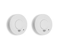 Smartwares Juego de 2 detectores de humo - Sensor óptico - 10 años de duración - Pila reemplazable durante 5 años - Botón de prueba - 85 DB - FSM-11512