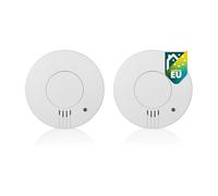 Smartwares Juego de 2 detectores de Humo- Sensores ópticos 10 años - Pilas reemplazables 5 años - FSM-11517