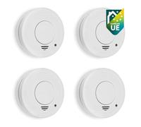 Smartwares Set de 4 detectores de humo blanco 10x10x3,5 cm