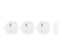 Smartwares - Kit de domótica para iluminación inalámbrica (3 módulos empotrables y mando a distancia SH4-99557), color blanco