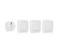 Smartwares Kit domótico Interruptor inalámbrico Plug & Connect - para dormitorio - 3 interruptores simples y 1 módulo empotrable - SH4-99567