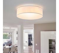 Smartwares Plafón de techo Dream, Ø 40 cm, textil, blanco True