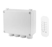 Smartwares Plug & Connect Garden Kit - Caja de conmutación multicanal y mando a distancia para el control de iluminación exterior - Hasta 3x 400 W - Alcance inalámbrico de hasta 30 m - SH4-99652