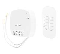 Smartwares Regulador empotrable, 100 W, Mando de 3 Canales, Alcance 30 m | Frecuencia 433,92 MHz, Serie Plug & Connect, Pila CR2032 incluida, Protección IP21, SH4-99560