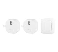Smartwares SH4-99562 Kit de interruptores domésticos inalámbricos Plug & Connect de Smartwares - Interruptor doble y módulos empotrables