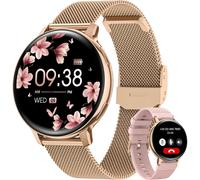 Smartwatch 1.39" llamadas Bluetooth, 120+ deportes, frecuencia card?aca, SpO2, sue?o, calor?as, IP68, Android iOS, oro rosa y rosa