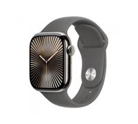 Smartwatch apple watch series 10 gps + cell 42mm natural titanium stone grey sport band s - m