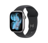 Apple Watch Series 11 GPS con Caja de Aluminio en Gris Espacial de 42 mm y Correa Deportiva Negra-Talla M/L.Calidad del Sueño,monitores de entreno y Salud,Pantalla Siempre Activa, Resistencia al Agua