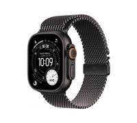 Apple Watch Ultra 3 GPS + Cellular, Reloj prémium para Running y Multideporte con Caja de Titanio Resistente de 49 mm y Pulsera Milanese Loop en Titanio Negro - Talla M.Monitores avanzados de Salud