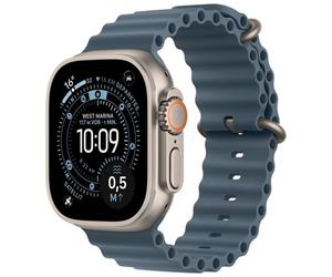 Smartwatch apple watch ultra 3 gps + cellular 49mm natural titanium case anchor blue ocean band