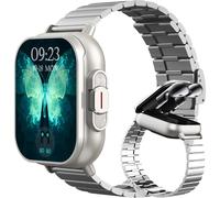 Smartwatch con Auriculares 2.01" Pantalla Inal?mbricos para Llamadas Ritmo Card?aco Presi?n Arterial Sue?o Calor?as para iOS/Android - Plata