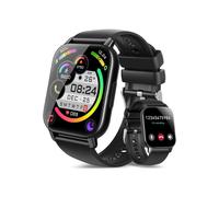 Smartwatch for men and women with Bluetooth calling, 1.85-inch HD screen, IP68 waterproof, for Android/iOS, black