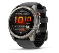 Smartwatch Garmin Fenix 8 Pro LTE/NTN Satelital 51mm AMOLED Titanio con Correa Silicona Negra/Gris