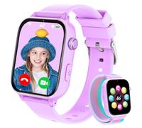 Smartwatch Niños con GPS y Llamadas, Reloj Niños con 4G Telefono, SOS, Chat de Voz, Videollamada, WIFI Modo Clase Cámara Podómetro Juegos Calculadora, Reloj Llamadas Niño Niña de 4 a 12 Años, Violeta