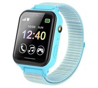 Smartwatch Niños, Reloj Inteligente niño con 10 Juego, podómetro, Cámara, Música, SOS, Linterna, Despertador, Reloj Teléfono con Pantalla Táctil y Protector para Niños y Niñas 3-12 Años (Azul)