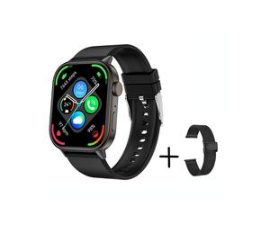 Smartwatch Qx17 con GPS, brújula y 100 contactos, bloqueo de contraseña (negro)
