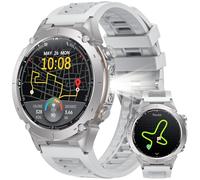Smartwatch Reloj Inteligente Hombre con GPS: 1.43" AMOLED Smart Watch con linterna Brújula llamadas Bluetooth Monitorización Oxígeno Sueño 100+Modos Deportivos 3ATM Impermeable 730mAh para Android iOS