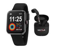 Smartwatch SECTOR S-03 De Goma Negra / Auriculares Inalámbricos
