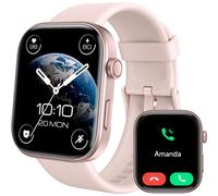 Smartwatch with 1.99" AMOLED, AI Voice Activity Tracker, Bluetooth Calls, Heart Rate/SpO2/Sleep/Stress Monitor (Pink)