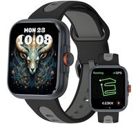 Smartwatch with Alexa, GPS, 1.78" AMOLED, IP68 Waterproof, Bluetooth Calls, Heart Rate & Sleep Monitor (Black)