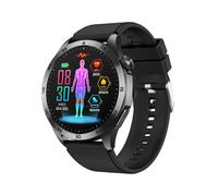 Smartwatch with blood sugar control micro health monitor uric acid detection Bluetooth calls and SOS function (Black)