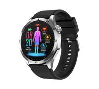 Smartwatch with blood sugar control micro health monitor uric acid detection Bluetooth calls and SOS function (Black)