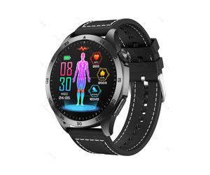 Smartwatch with blood sugar control micro health monitor uric acid detection Bluetooth calls and SOS function (Black)