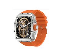 Smartwatch with Bluetooth calls, 1.95-inch AMOLED display, heart rate and blood pressure monitoring (Orange)