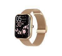 Smartwatch with Bluetooth calls, 1.96-inch display, heart rate and blood pressure monitoring, sports modes (Pink)