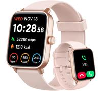 Smartwatch with Bluetooth Calls, Alexa, 1.8" HD Display, Activity Tracker, Heart Rate & SpO2 Sleep Monitor (Pink)