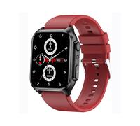 Smartwatch with Bluetooth Calls ECG Non Invasive Blood Sugar Monitoring Temperature Heart Rate Sleep Tracking and Sports Modes Red