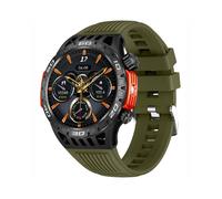 Smartwatch with Compass Flashlight Bluetooth Calls Incoming Call Flash Notification Outdoor Sports and Health Monitoring Green