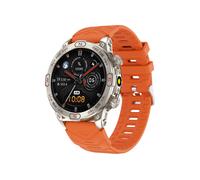 Smartwatch with HD AMOLED display, Bluetooth calls, heart rate, blood pressure, blood oxygen monitoring, and sports tracking (Orange)