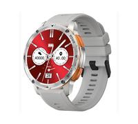 Smartwatch with HD AMOLED Display Bluetooth Calls Heart Rate Blood Pressure SpO2 Monitoring and Sports Tracking Silver