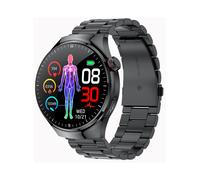 Smartwatch with one-touch health control ECG blood pressure body fat measurement and SOS function (Black)