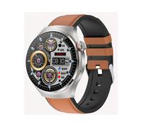 Smartwatch with one-touch health control ECG blood pressure body fat measurement and SOS function (Brown)