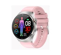 Smartwatch with one-touch health control ECG blood pressure body fat measurement and SOS function (Pink)